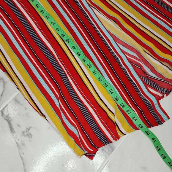 Strip multi color button down maxi shirt dress - Picture 9 of 13